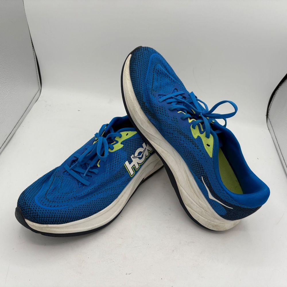 Hoka Men's Rincon 4 Running Shoe Size 13 Electric Cobalt/Navy/ Green - Picture 2 of 11